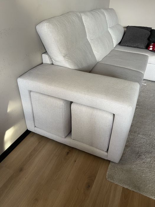 Sofá cama 3 lugares c/ chaise longue