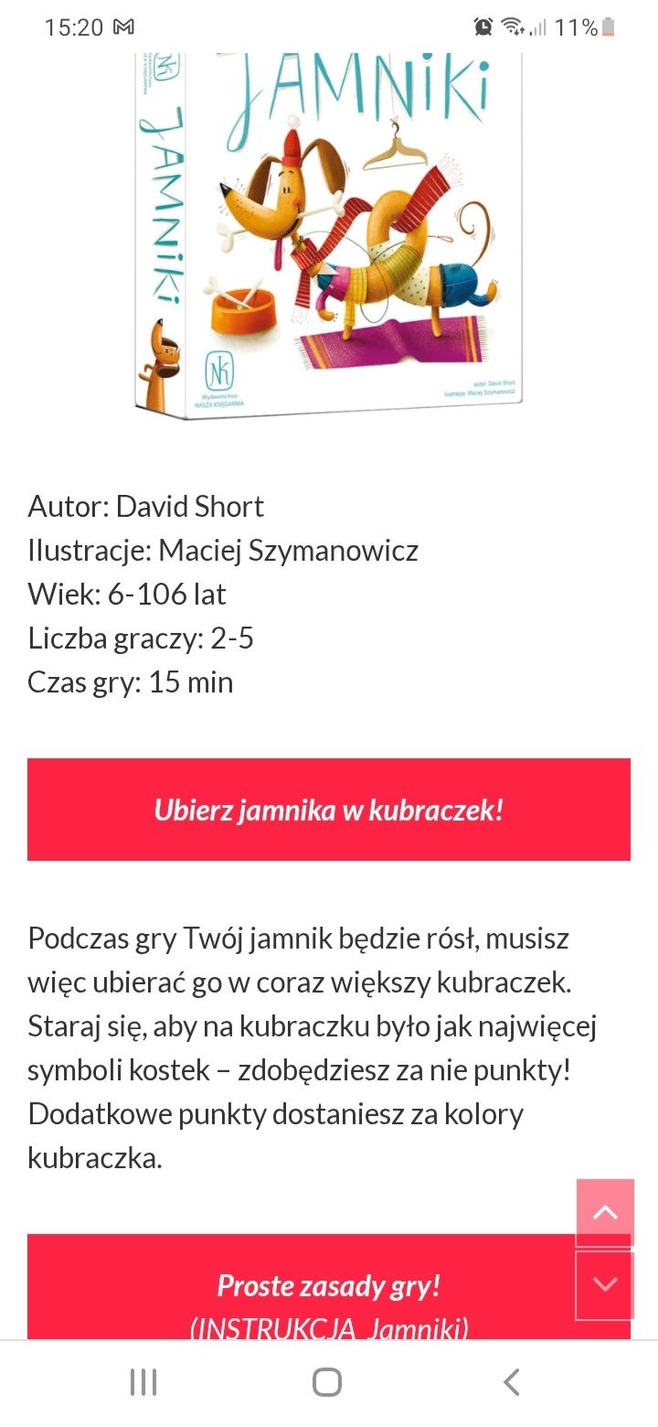 Gra dla dzieci Jamniki +6