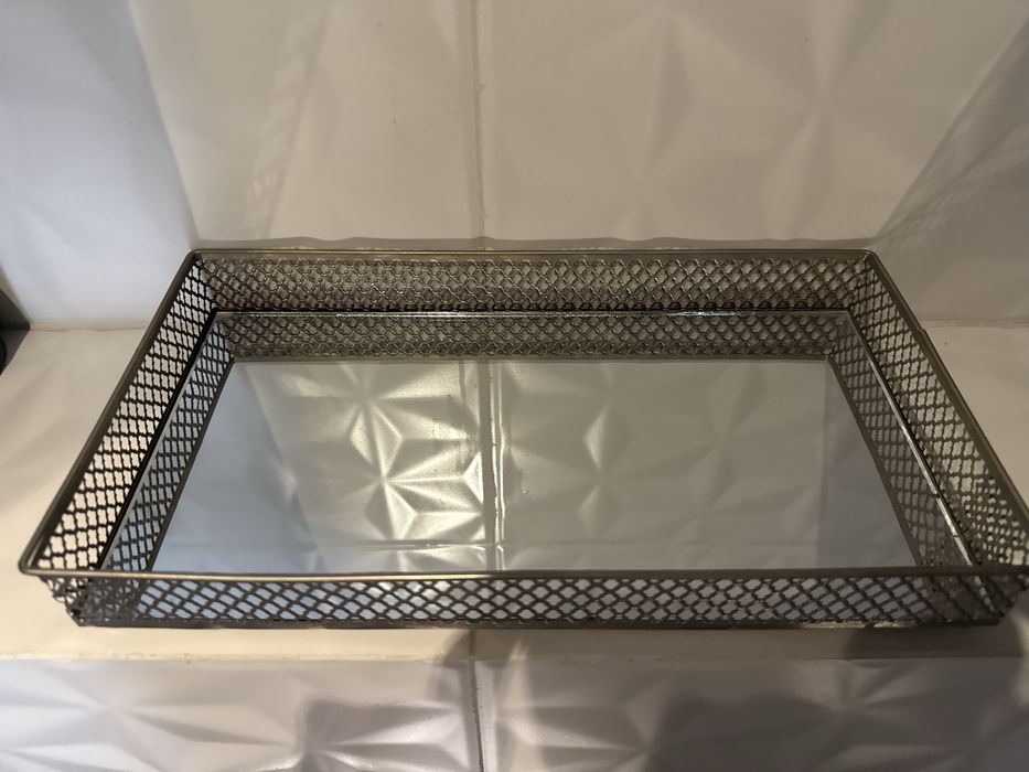 Taca srebrna szklo ozdobna ideal