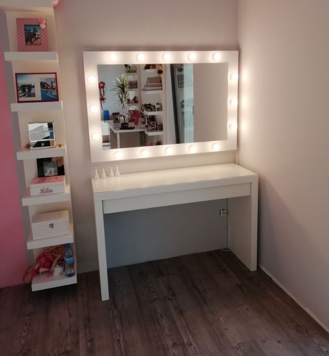 Lustro 120x80 Hollywood make up do makijażu wizażu Led toaletka