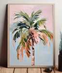 Plakat obraz imitacja płótna 40x60 cm Drzewo Palma Wakacje plaża