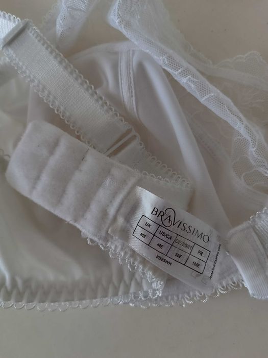 40Е 90Е 105Е большой белый бюстгальтер с кружевной вставкой Bravissimo