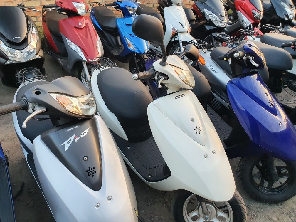 скутер Honda Dio 17 синий без пробега из Японии мопед