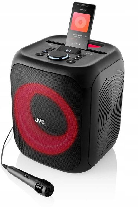 JVC XS-EP314B Głośnik bluetooth LED przenośny mikrofon KOMPLET