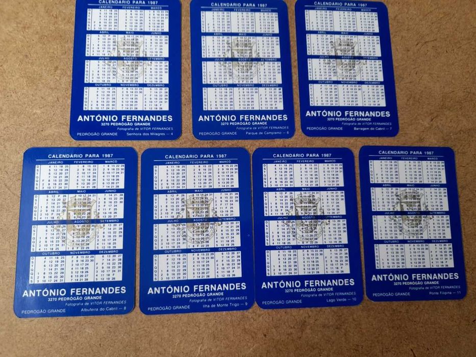 Coleção de 10 Calendários Pedrógão Grande (1987)