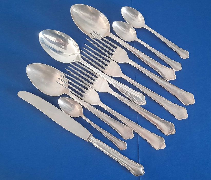 Vintage Posrebrzane Sztućce GAB EXTRA NS Szwecja Plater_14 sztuk
