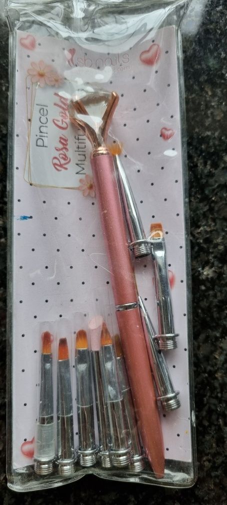 Pincel Rosa Gold Multifuncional