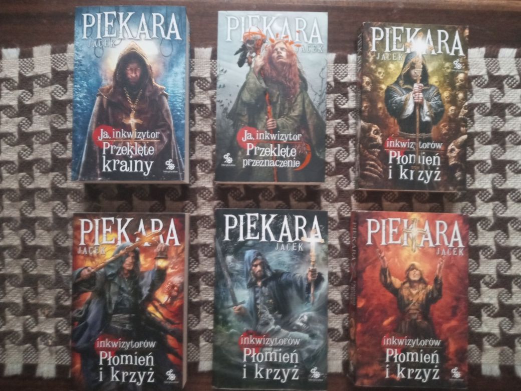Jacek Piekara Cykl Inkwizytorski 6 tomów stan BDB miękkie