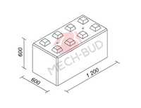 BLOKI BETONOWE, mury / ściany oporowe typu LEGO 120x60x60, MECH-BUD