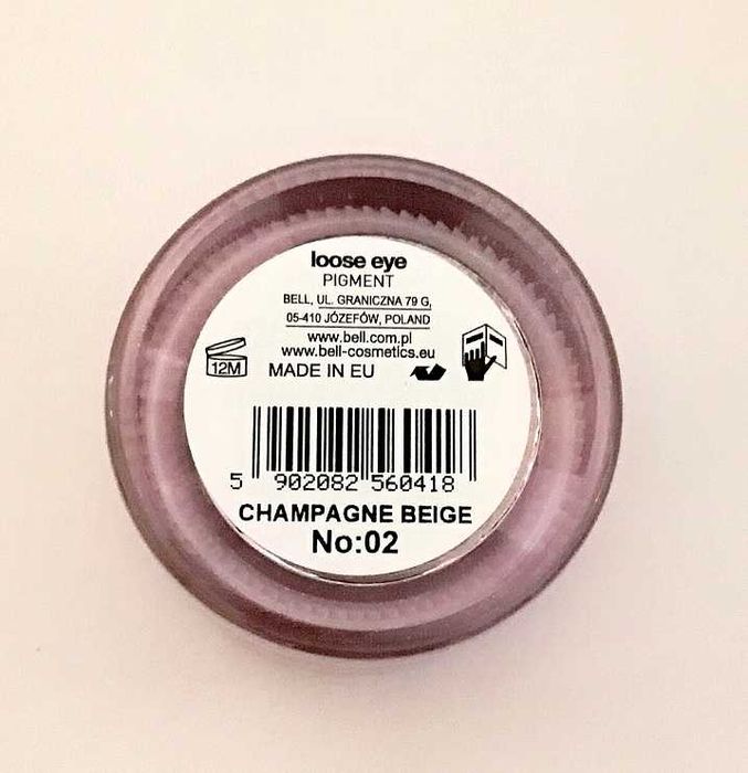 Bell Cień do powiek złoty szampan pigment 02 Champagne Beige loose eye