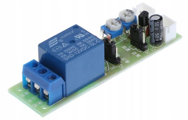 Przekaźnik 12V z układem czasowym 1s-100s 1s-15minut