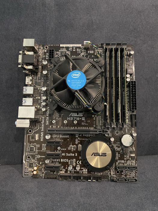 комплект ASUS H97M-E + i5-4570 + 16GB DDR3 + охлаждение