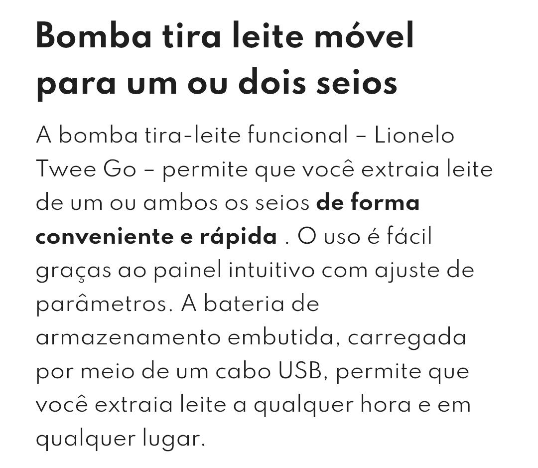Bomba tira leite dupla elétrica