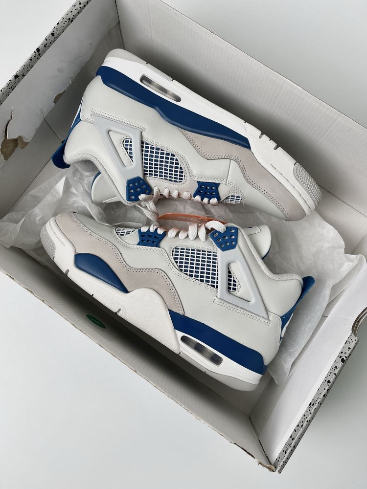 Оригинал Nike Air Jordan 4 Retro Military Blue ((FV5029 141) белие