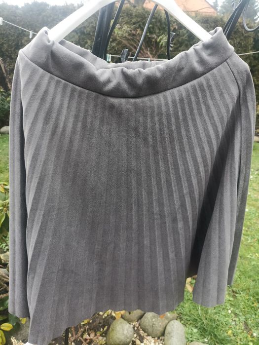 Spódnica zamszowa plisowana M