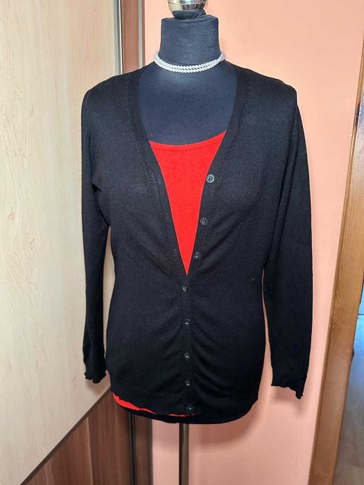 Czarny kardigan ESMARA  | rozmiar M