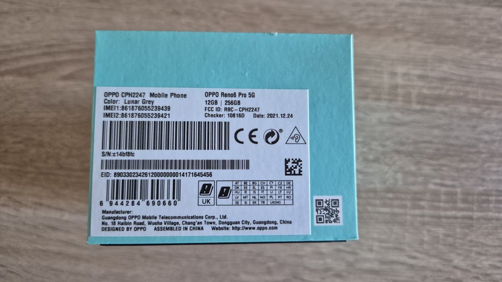Oppo Reno6 Pro 5G 256GB grafitowy Stan idealny, jak nowy! CPH2247