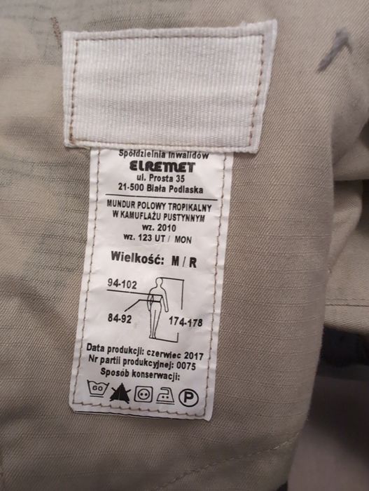 Bluza munduru tropikalnego pustynnego M/R