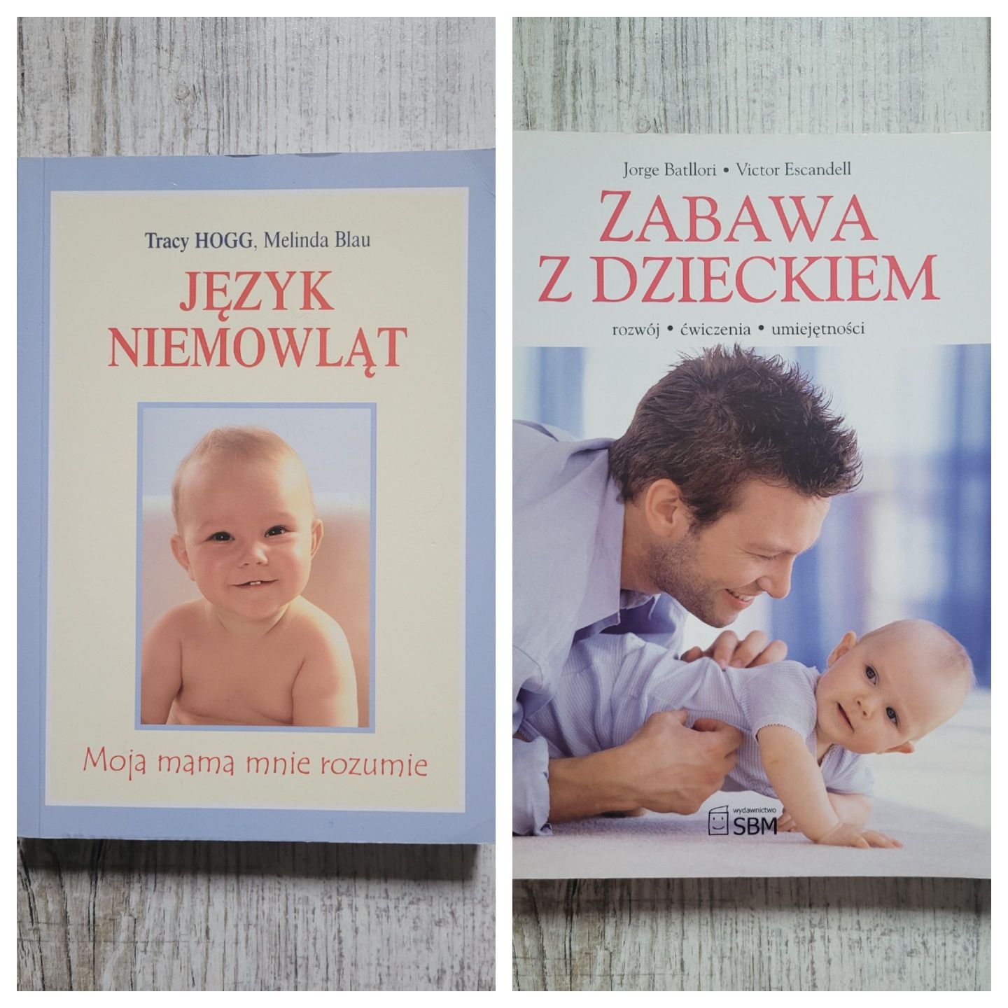 2 Ksiażki, Poradnik, Język Niemowląt, Zabawa z Dzieckiem,Hogg,Batllori