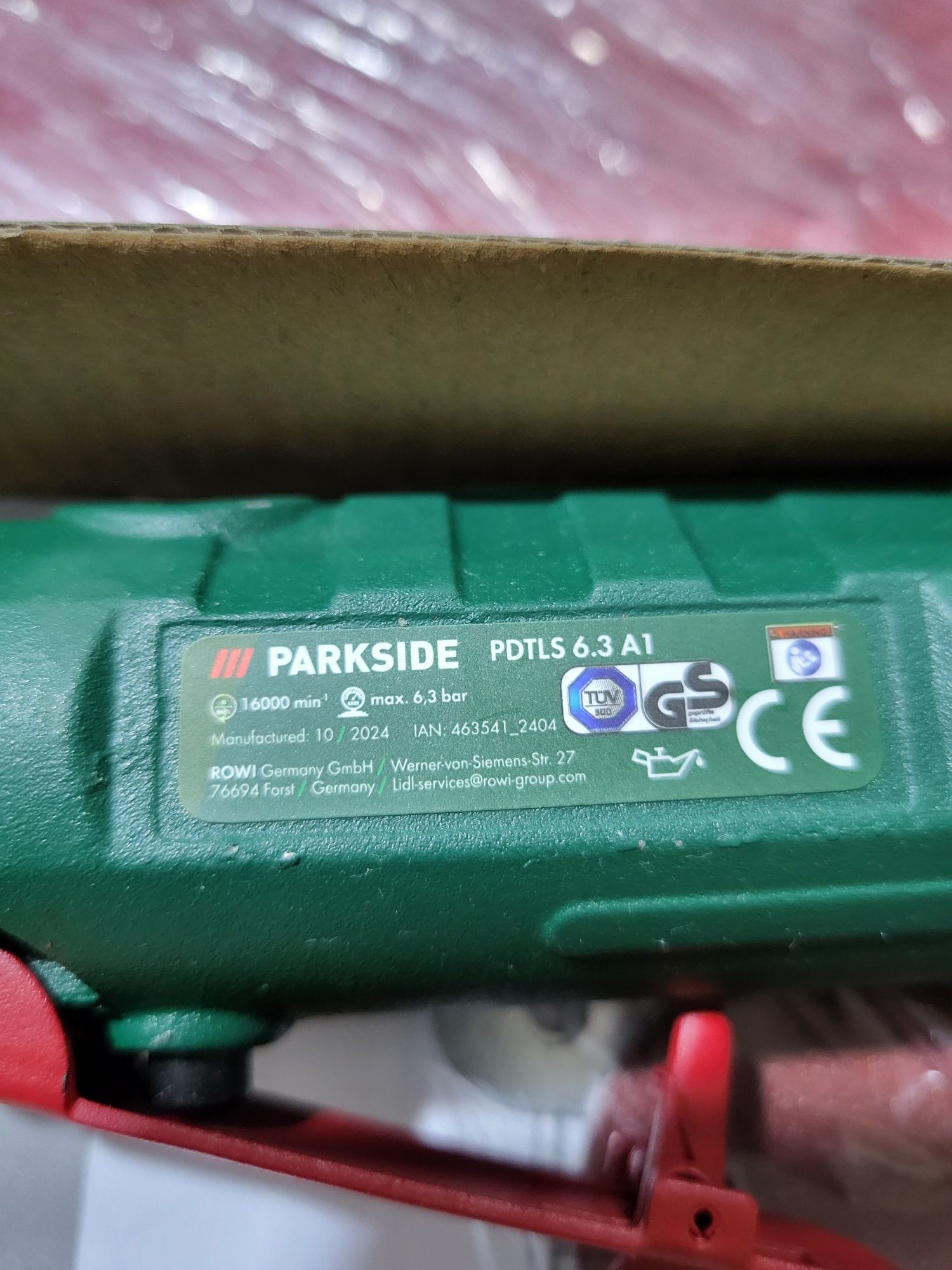 Пневмотична полірувальна, шліфувальна машинка Parkside PDTLS 6.3 A1
