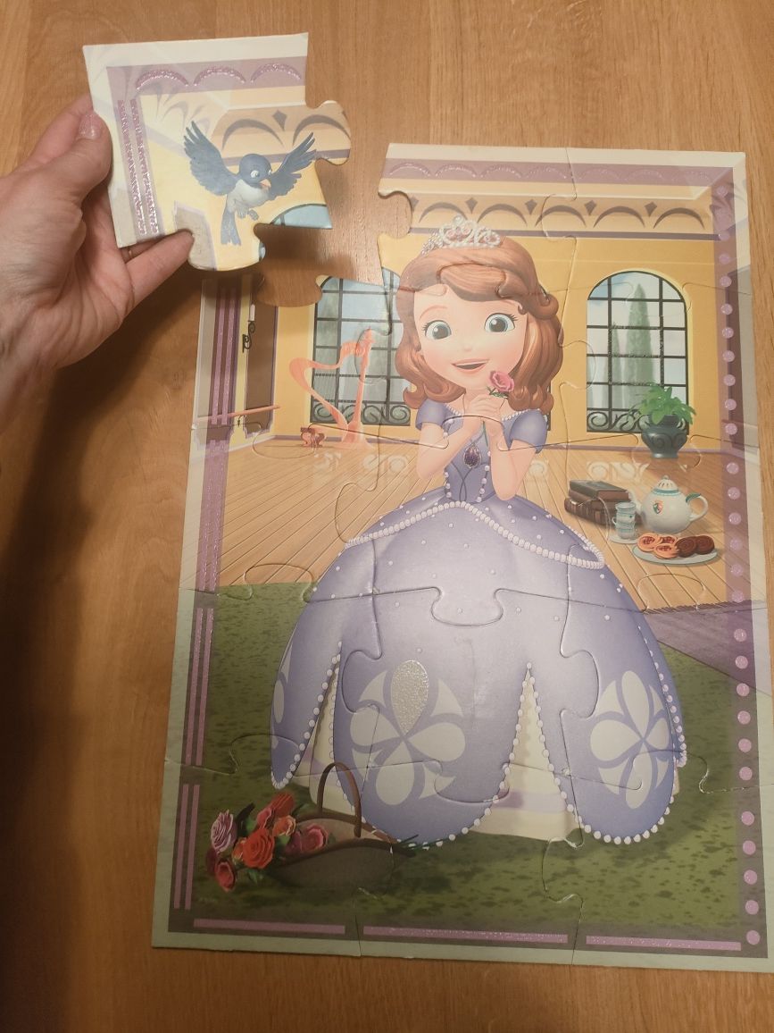 Puzzle sensoryczne 15 el dwustronne Disney Księżniczka Zosia