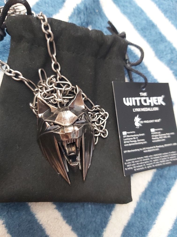 Medalion Wiedźmin Szkoła Rysia z łańcuszkiem The Witcher Lynx School