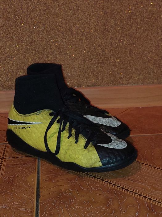 Buty sportowe Nike hypervenom ze skarpetką black/yellow