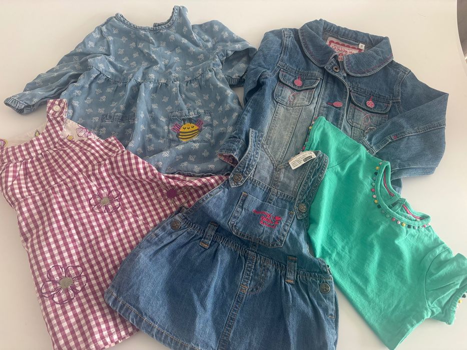 Zestaw dla dziewczynki wiosna lato 74 do 98 cm