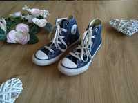 Converse all star granatowe wysokie trampki tenisówki buty 33