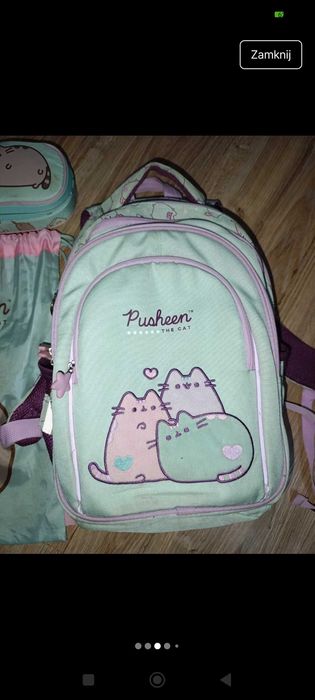 Pusheen zestaw plecak piórnik worek