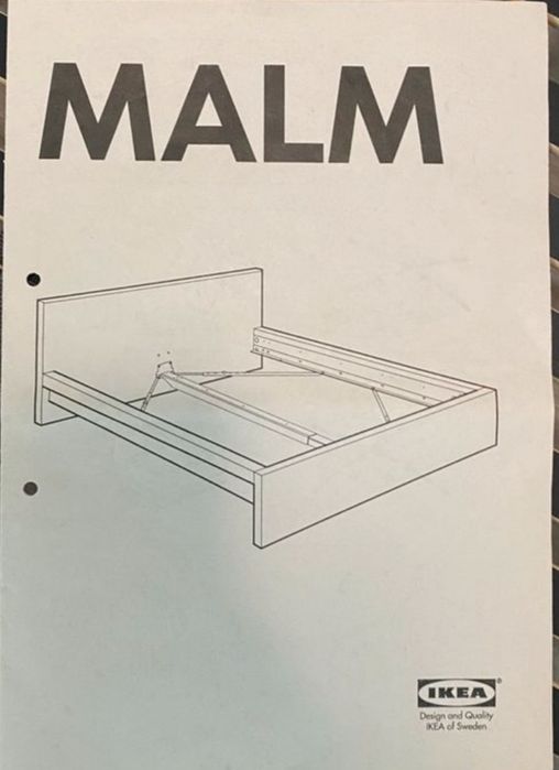 Nowe Łóżko drewniane Ikea Malm 140x200 stelaż i materac