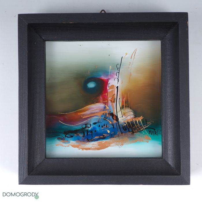 Obraz na szkle, abstrakcja, Stanisław Wyrtel