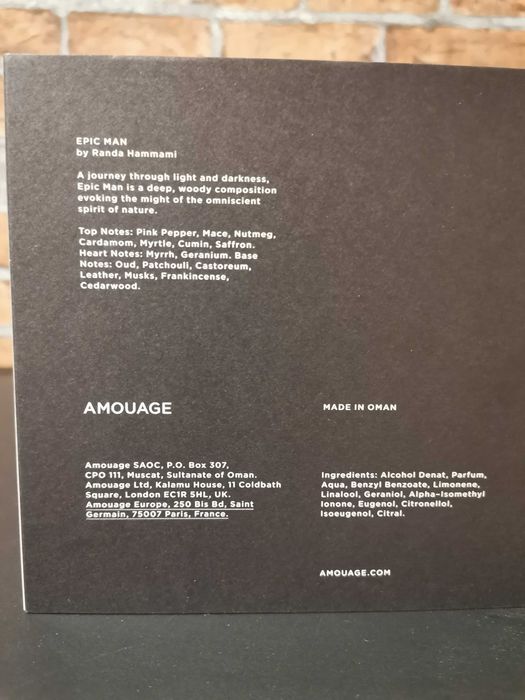 Amouage Epic 50 ml