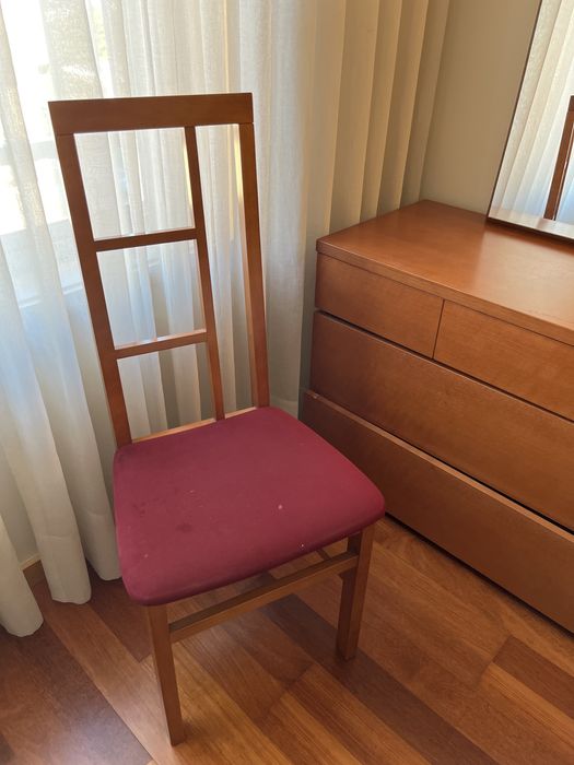 Quarto de casa em cerejeira, cama de casal com estrado, colchao, movel