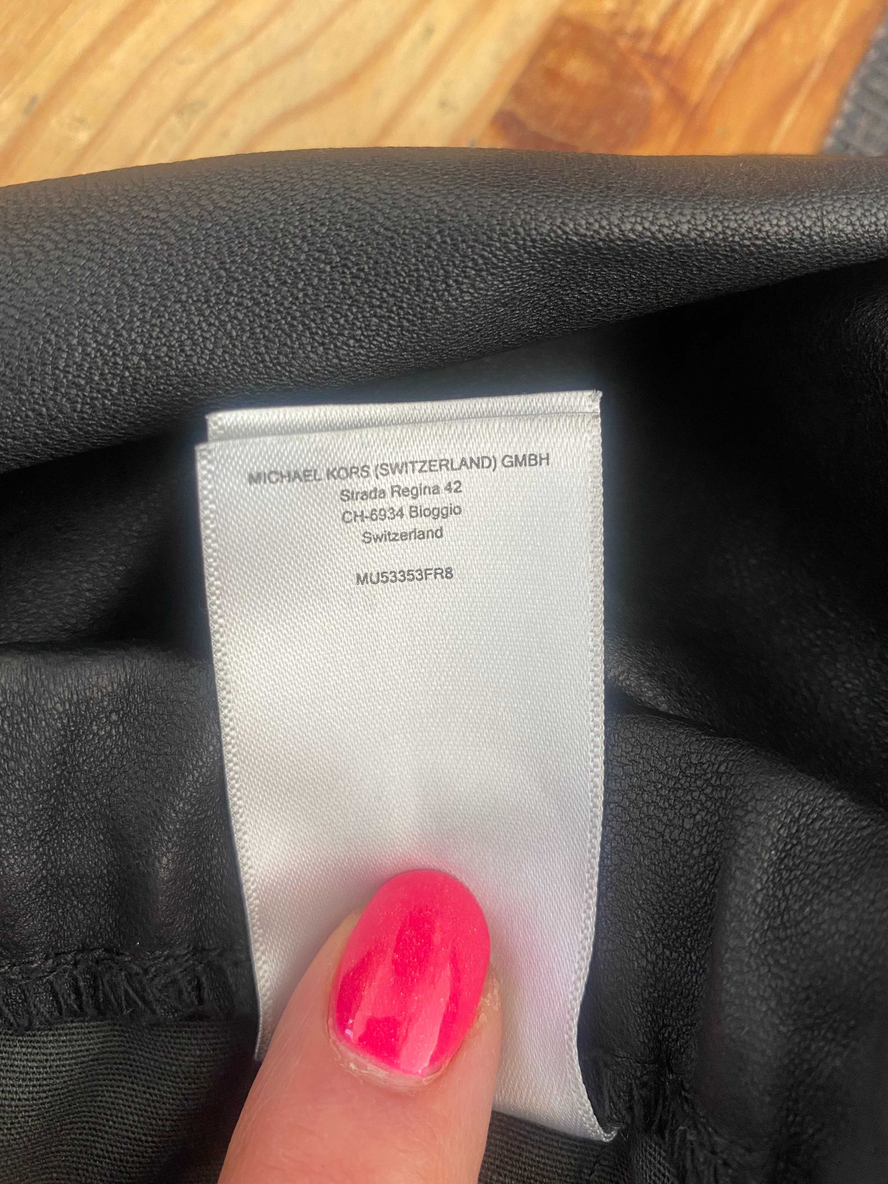 Skórzane, damskie spodnie Michael Kors
