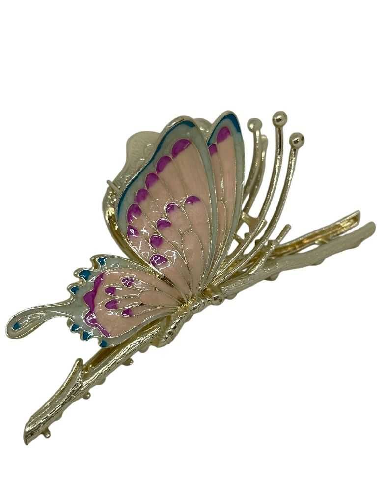 Piękna Spinka/Klamra/Klips do upinania włosów Motyl Złota kod 2211