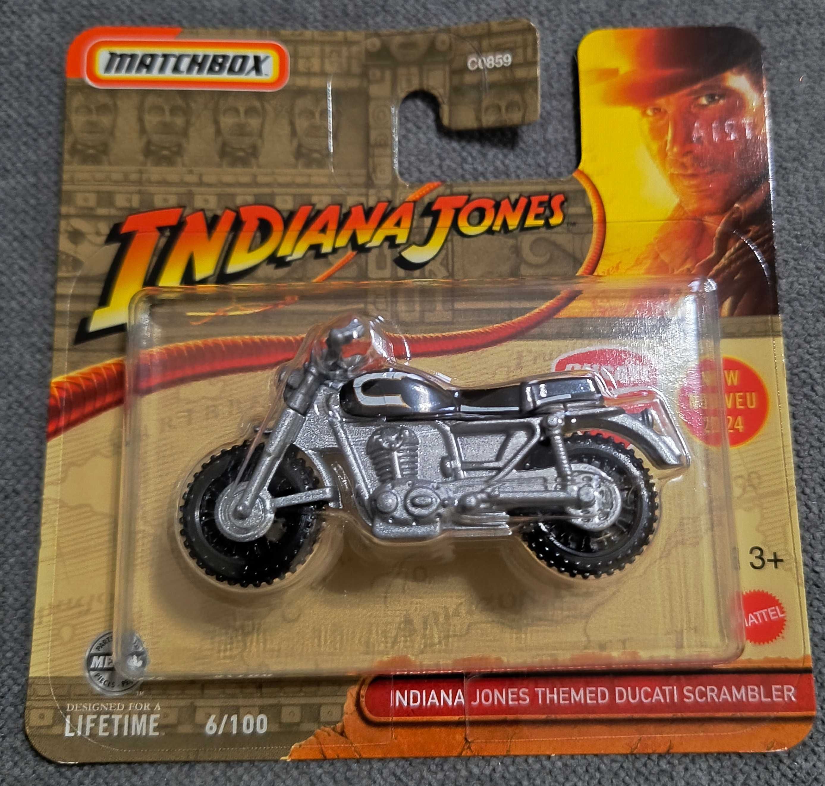 matchbox indiana jones themed ducati scrambler