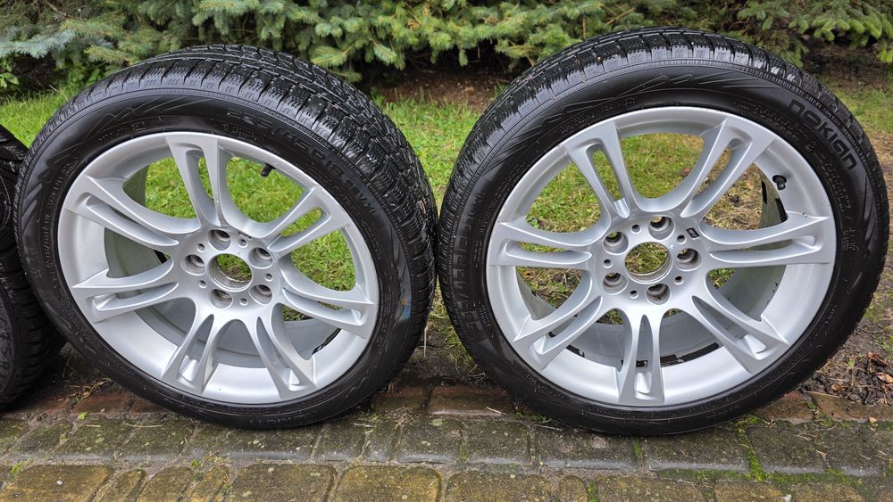 Koła BMW Styling 350, M pakiet, 18 cali, opony zimowe Nokian, Maxxis