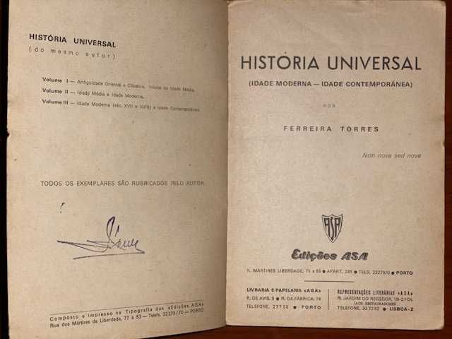 Livro Antigo: História Universal - Volume 3