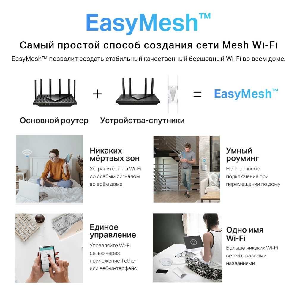 Акция! Mesh WiFi 6 Гигабитный 5 ГГц Роутер Archer AX17 AX1500