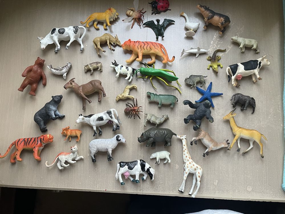 Figurki safari plastikowe figurki zwierząt y2k figurki tygrys żyrafa