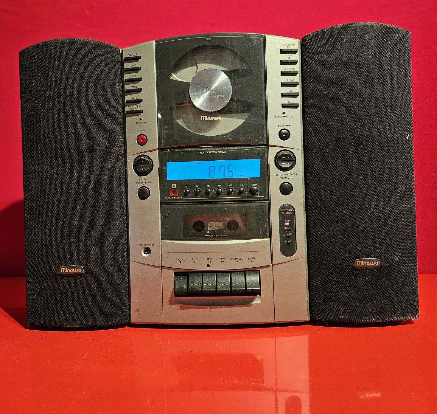 Wieża - kolumny,  Cd, magnetofon, radio