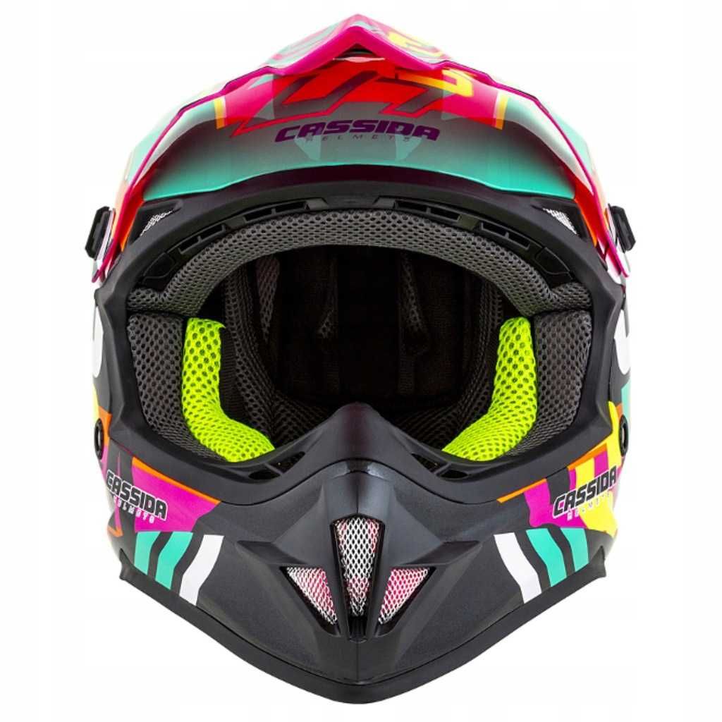 Kask Motocyklowy Cross SONIC Filtr weglowy + GOGLE