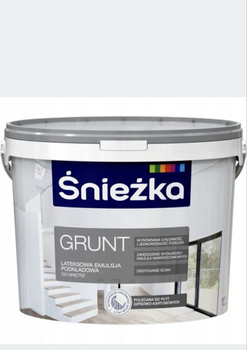 Farba gruntująca śnieżka 10 l