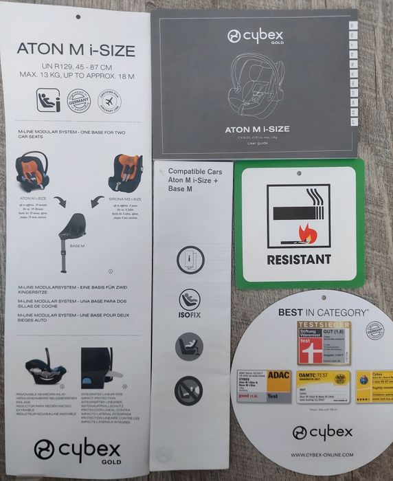 Ovo/Cadeira auto Cybex Aton M i-Size