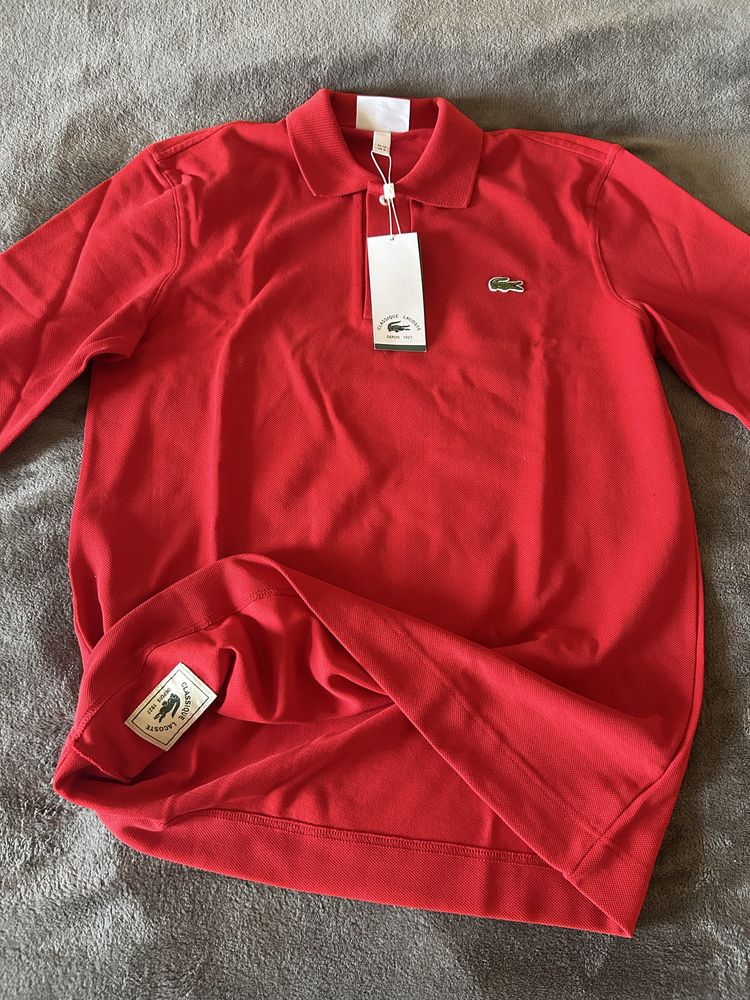 Червоне Поло Lacoste