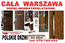 Drzwi zewnętrzne wewnątrzklatkowe ,wejściowe z montażem