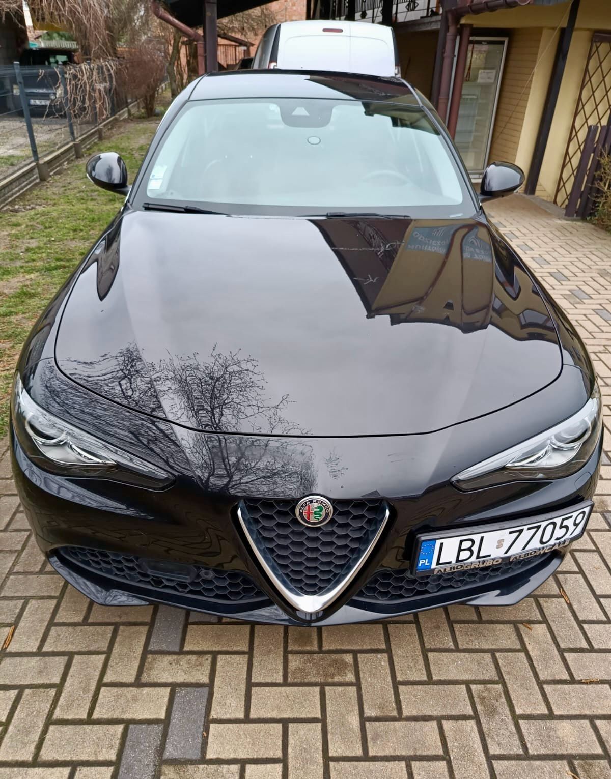 Alfa Romeo Giulia # piękne wnętrze# czarna perła