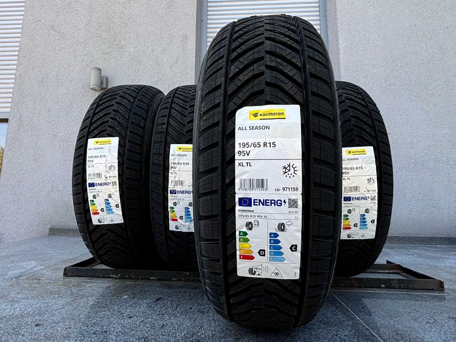 x4 całoroczne 195/65R15 Kormoran AllSeason 95V XL D,C,70db 2024 rok!