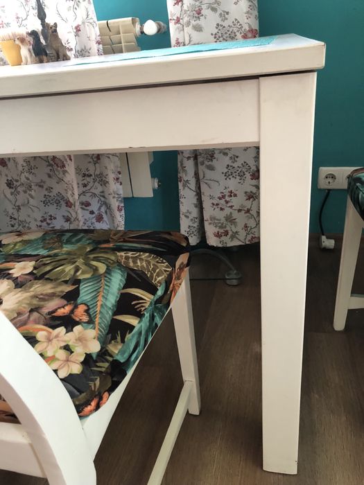 Стіл білий Ikeя вінтаж роскладний